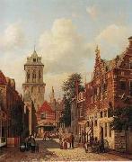 unknow artist, European city landscape, street landsacpe, construction, frontstore, building and architecture. 093